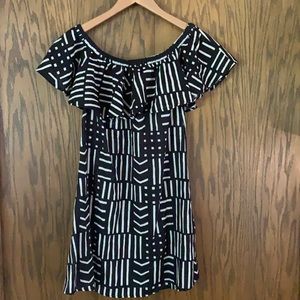 Madewell‎ off the shoulder arrow mini dress